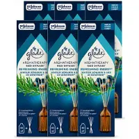Glade 6 x - Geurstokjes Verfrissende Energie - Aromatherapie Geurverspreiding - 80 ml - Voordeelverpakking - 6 stuks