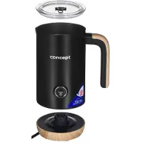 Concept NM4101, Draadloze elektrische melkschuimer, zwart, roestvrij staal, 240 ml, 0,8 m, AC