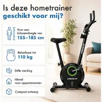 Urbogym BAY GREEN Hometrainer - Magnetische Fitnessfiets - 8 Weerstandsniveaus - Vliegwiel 3 kg - Max. 110 kg - Groen