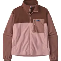 Patagonia - Merken - W's Micro D Patch Pocket Jkt Fuzzy Mauve voor Dames van Gerecycled Polyester - Maat XS - Paars