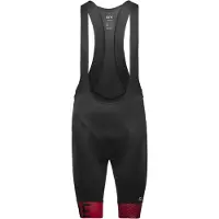 Gore Korte broek C5 Optiline Plus - heren, elastisch, knieleng, zwart-rood - Maat L