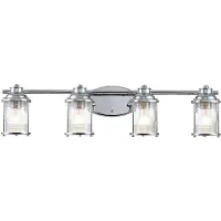Kichler LED Badkamerarmatuur Ashland Bay | 4X E27 Max 60W | IP44 | Polished Chrome