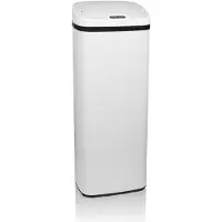 Hjh OFFICE Prullenbak CLEAN V met infraroodsensor 50L Staal wit