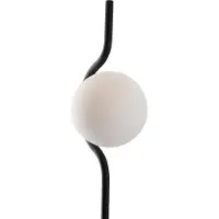 Olucia - MEREL - Vloerlamp - Zwart / Wit - Vorm: Rond