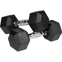 Rebel RBA-2325-06 HEX-halters van gietijzer met rubberen coating, 2 x 6 kg