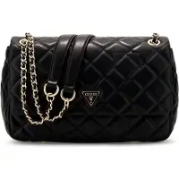 GUESS schoudertas Juliet Mini Convertible Crossbody Flap Black zwart