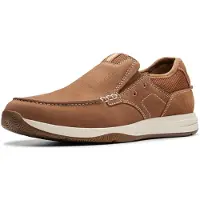 Clarks Sailview StepLoafer heren, lichtbruin suède, maat 8