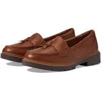 Clarks Westlynn Bella damesmokassin, lichtbruin leer, maat 36 EU
