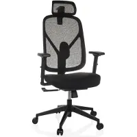 Hjh OFFICE Bureaustoel / draaistoel RALOO ECO zitting stof / rugleuning mesh zwart
