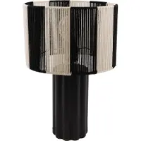 Olucia - JUNO - Tafellamp - Zwart - Vorm: Cilinder