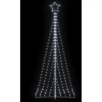 vidaXL LED-kerstboom 447 LEDs koud wit 250 cm
