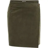 We fashion - Dames corduroy rok - Regular fit - Legergroen - Katoen - Maat: XS