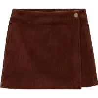 We fashion corduroy korte rok - cognac Bruin Effen - maat 110/116