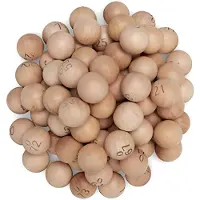 Engelhart Lotto kien ballen 90 stuks hout 24mm. genummerd