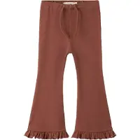 Name it MINI flared broek met ruches - bruin Meisjes Stretchkatoen - maat 116