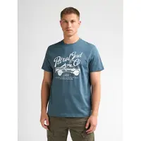 Petrol Industries Shirt saffier / wit