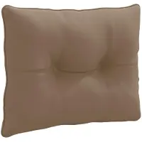 vidaXL Rugkussen PUTTEN 100% Polyester Taupe 50 x 40 x 10 cm