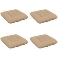 vidaXL Zitkussens VIANEN 4 st 100% Polyester Zand 40 x 40 x 12 cm