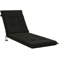 vidaXL Ligstoel Kussen GEMERT 100% Polyester Zwart 190 x 60 x 9 cm