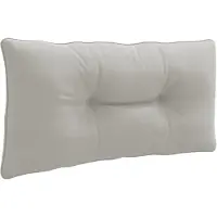 vidaXL Rugkussen PUTTEN 100% Polyester Grijs 80 x 40 x 10 cm