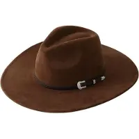 Emilie collection - hoed - cowboy hoed - suede look - bruin