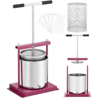 Royal Catering Expondo Wiesenfield fruitpers - roestvrij staal/ijzer - 12 liter - inclusief 5 persdoeken - Wiesenfield