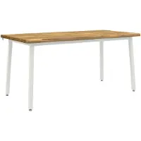 vidaXL Eettafel met levendige rand 140 x 90 x 75 cm Wit