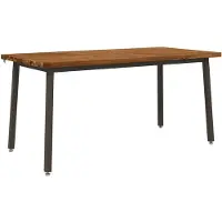 vidaXL Vierkante Eettafel 160 x 80 x 75 cm Massief Acacia Hout Naturel