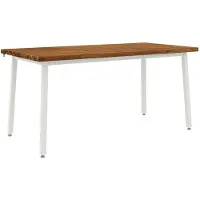 vidaXL Vierkante Eettafel 160 x 80 x 75 cm Massief Acacia Hout Naturel