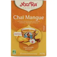 Yogi tea 3x Biologische Thee Mango Chai 17 stuks