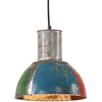 vidaXL Hanglamp industrieel rond 25 W E27 28,5 cm meerkleurig