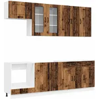 vidaXL Keukenblok KALMAR 8 st Oud hout Bewerkt hout