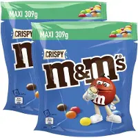 M&M's M&M Crispy Maxi - Multipack - Melk Chocolade Snoepjes - 618g (2x309g)