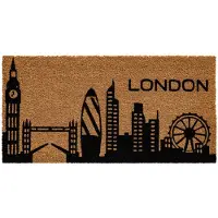 Hamat Kokosmat London 40 x 80 cm - Kokosmat - Deurmat Binnen - Kokos Deurmat - Geïmplanteerd - Vinyl Onderzijde