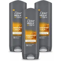 Dove 3 x – Douchegel – Men+Care Sandalwood & Vanilla – 250 ml - Voordeelverpakking - 3 stuks