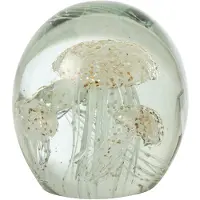J-Line presse-papier Kwal Bal - glas - wit/goud
