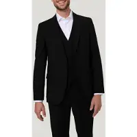 Pierre Cardin Modern Fit Blazer zwart, Effen