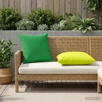 vidaXL Kussen met kussen HEERLEN 2 st Heldere Groen. Polyester