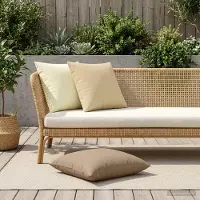 vidaXL Kussen met kussen HEERLEN 2 st Beige Polyester