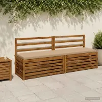 vidaXL Bankkussen SOEST 100% Polyester Zand 180 x 40 x 5 cm