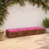 vidaXL Zitkussens SOEST 4 st 100% Polyester Roze 60 x 60 x 5 cm