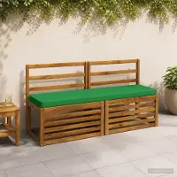 vidaXL 1-delig Bankkussen VUGHT 100% Polyester Groen 150 x 40 x 5 cm