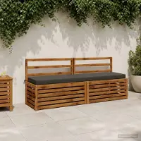 vidaXL Bankkussen SOEST 100% Polyester Antraciet 170 x 40 x 8 cm