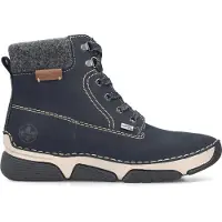 Rieker dames Tex-enkellaarsjes, gevoerd, blauw 45925-14