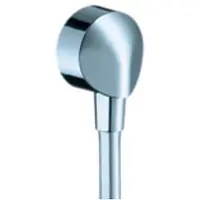 Hansgrohe FixFit Fixfit muuraansluitbocht met geïntegreerde terugslagklep, chroom