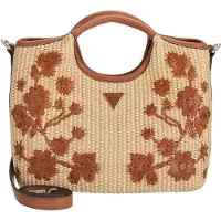 GUESS Dames Kirsten mini-satcheltas, beige (OSFA), Casual, Polypropyleen HWWF9743760