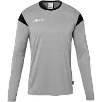 Uhlsport Squad 27 Voetbalshirt Lange Mouw Kinderen - Grijs / Zwart | Maat: 140