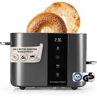 Gourmet Maxx GOURMETmaxx Broodrooster, 2 sleuven - 6 bruiningsgraden, touchscreen, accessoire voor croissants/broodjes