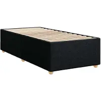 vidaXL Bedframe zonder matras, zwarte eenpersoonsstof