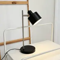 Dyberg Larsen tafellamp Ocean, zwart/staal, hoogte 43 cm Ocean, zwart, Woon-/ Eetkamer, metaal, Scandinavisch, Tafellamp